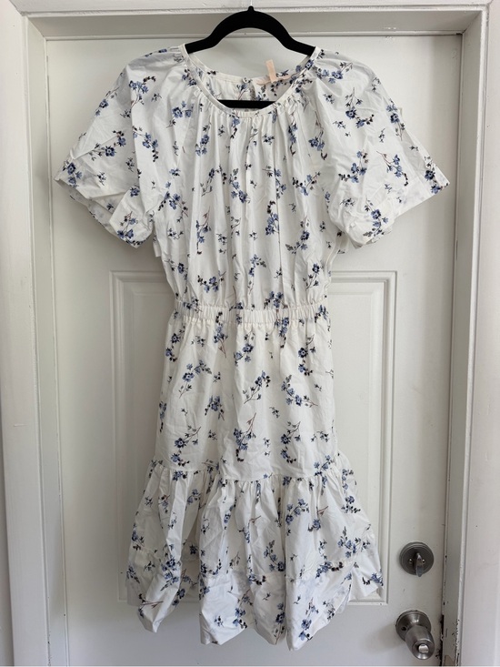Rebecca Taylor Dresses & Skirts - Rebecca Taylor White Dress with Blue Floral Print
